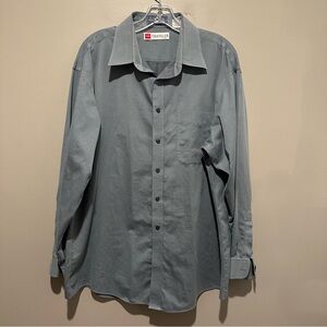 L.L. Bean Traveler Shirt Men's Large Button Up Long Sleeve Blue Long Sleeve